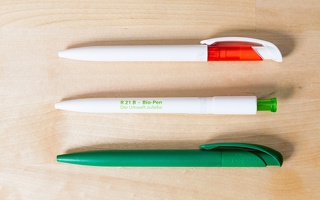 Kugelschreiber aus biobasierten Materialien